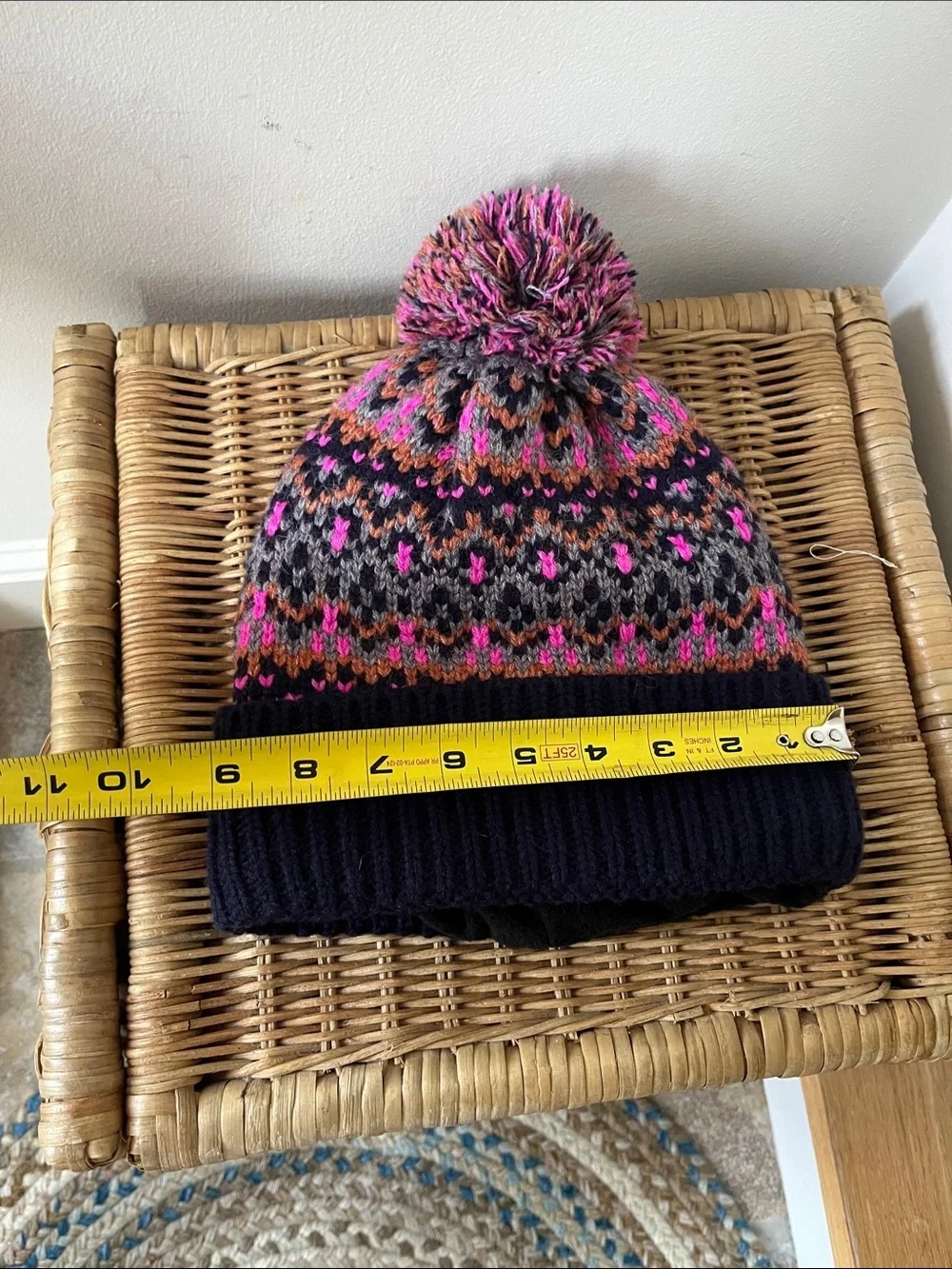 Free People First Frost Fairisle Pom Pom Beanie NEW